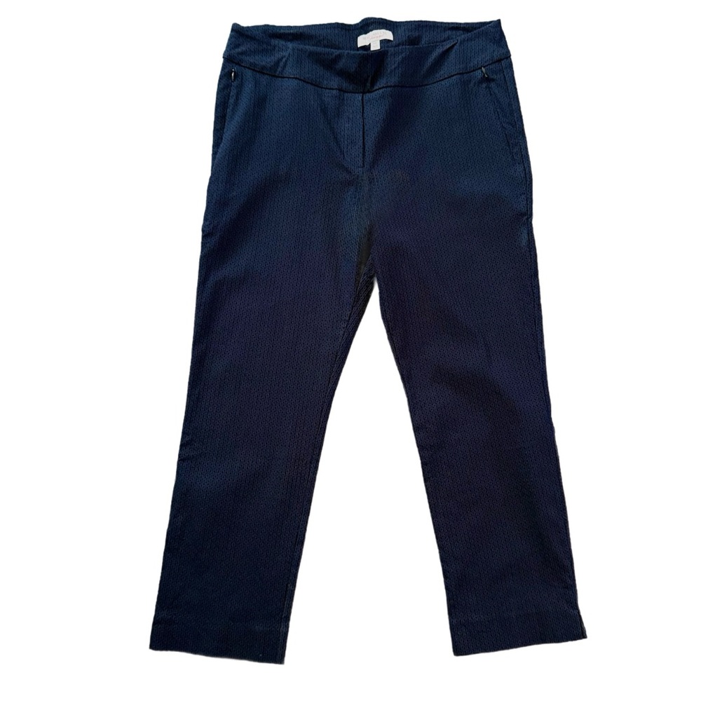 🌼 Margaret M Midnight Blue Patterned Trousers